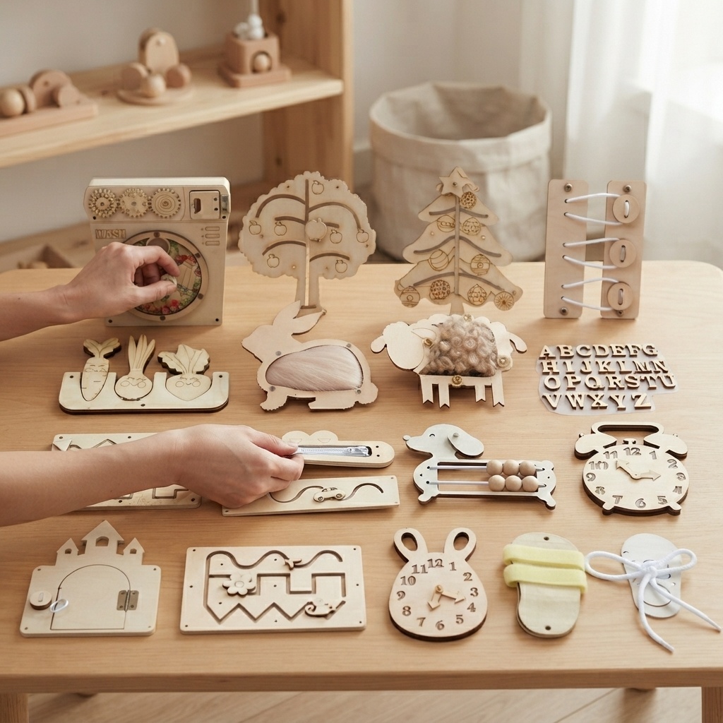 Hot Busy Board Montessori Wood - Montessori Wooden Busy Board Toddler recension och pris