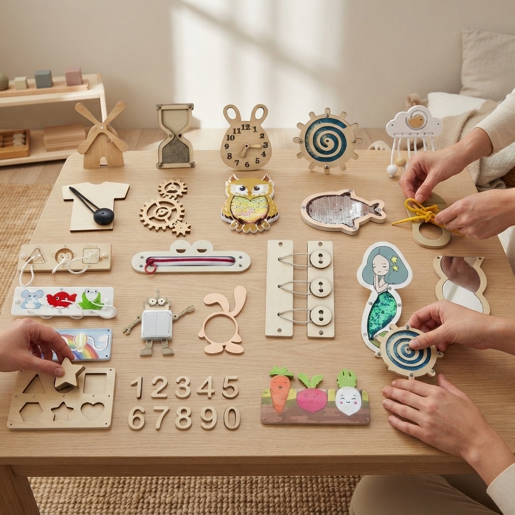 Hot Busy Board Montessori Wood - Montessori Wooden Busy Board Toddler recension och pris