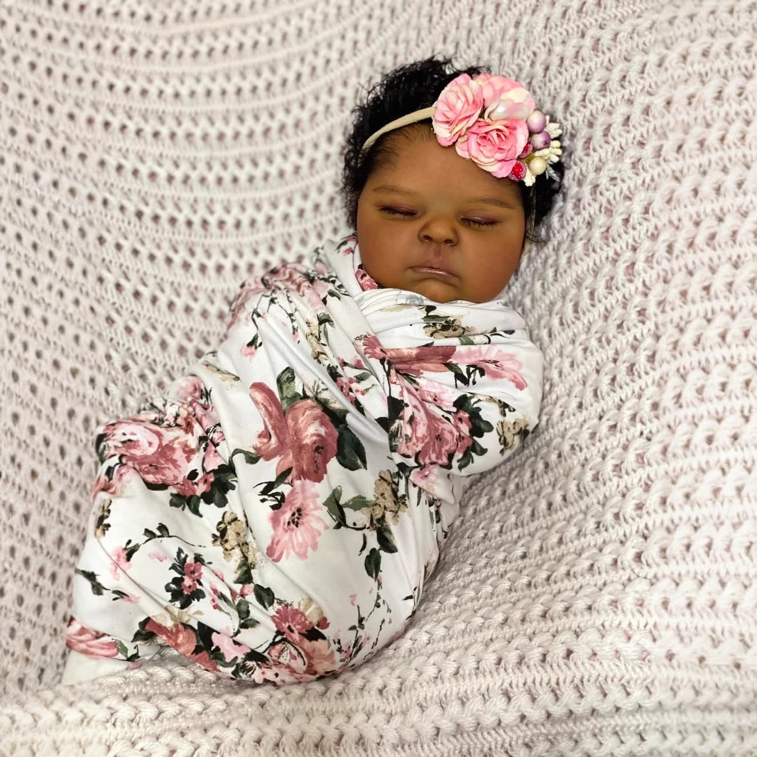 Dark Skin peaches 19 Inch Life - Reborn Baby Doll Silicone Realistic recension och pris
