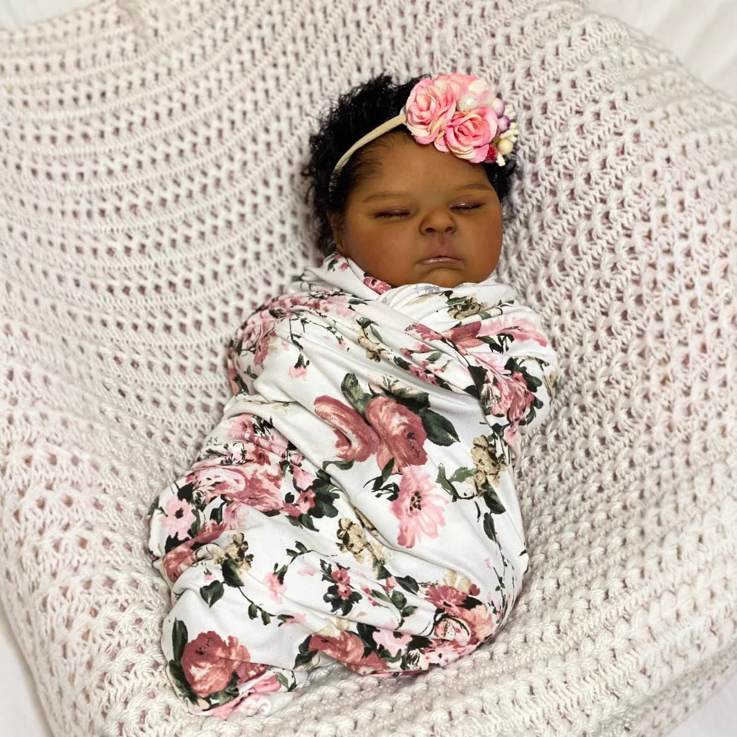 Dark Skin peaches 19 Inch Life - Reborn Baby Doll Silicone Realistic recension och pris