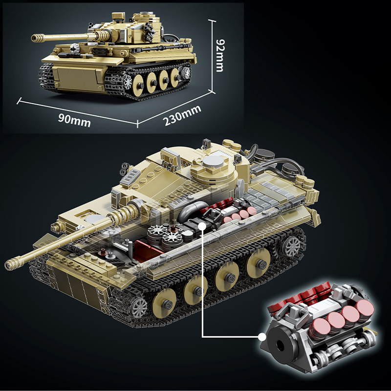 Military 1000Pcs Germany Tiger - Lego Compatible Military Tank recension och pris