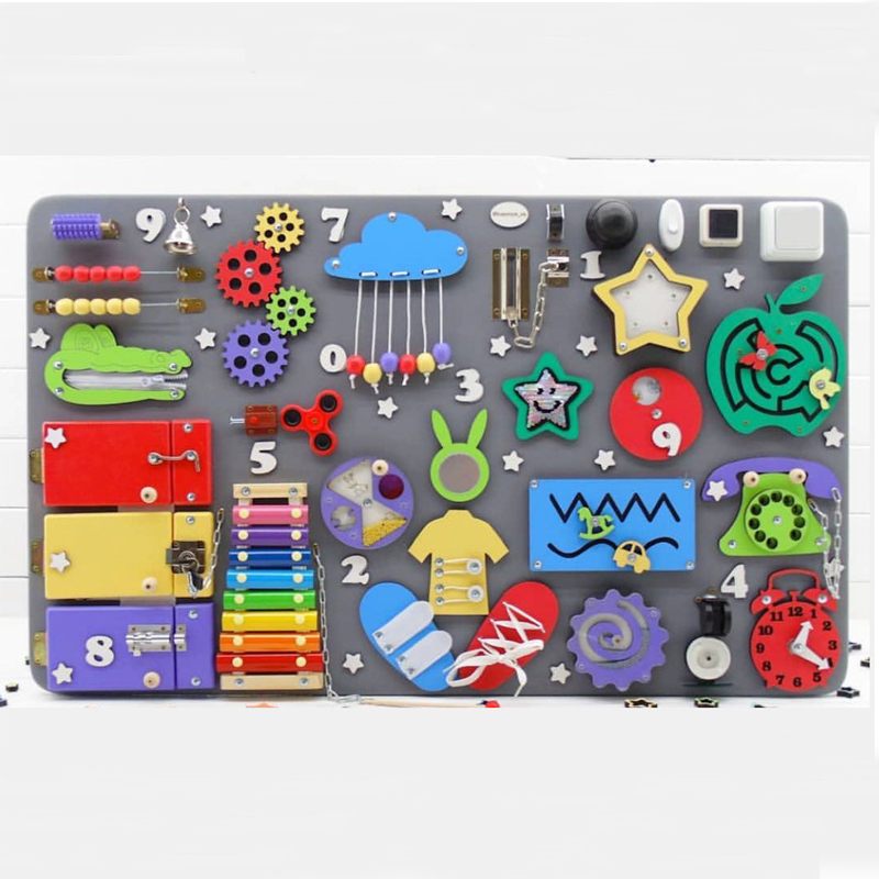 Busy Board DIY Montessori Toys - Montessori Wooden Busy Board Toddler recension och pris