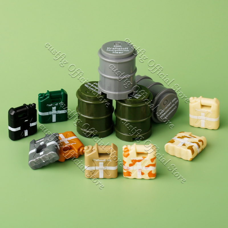 WW2 Military Oil Drum Fuel Tan - Lego Compatible Military Tank recension och pris