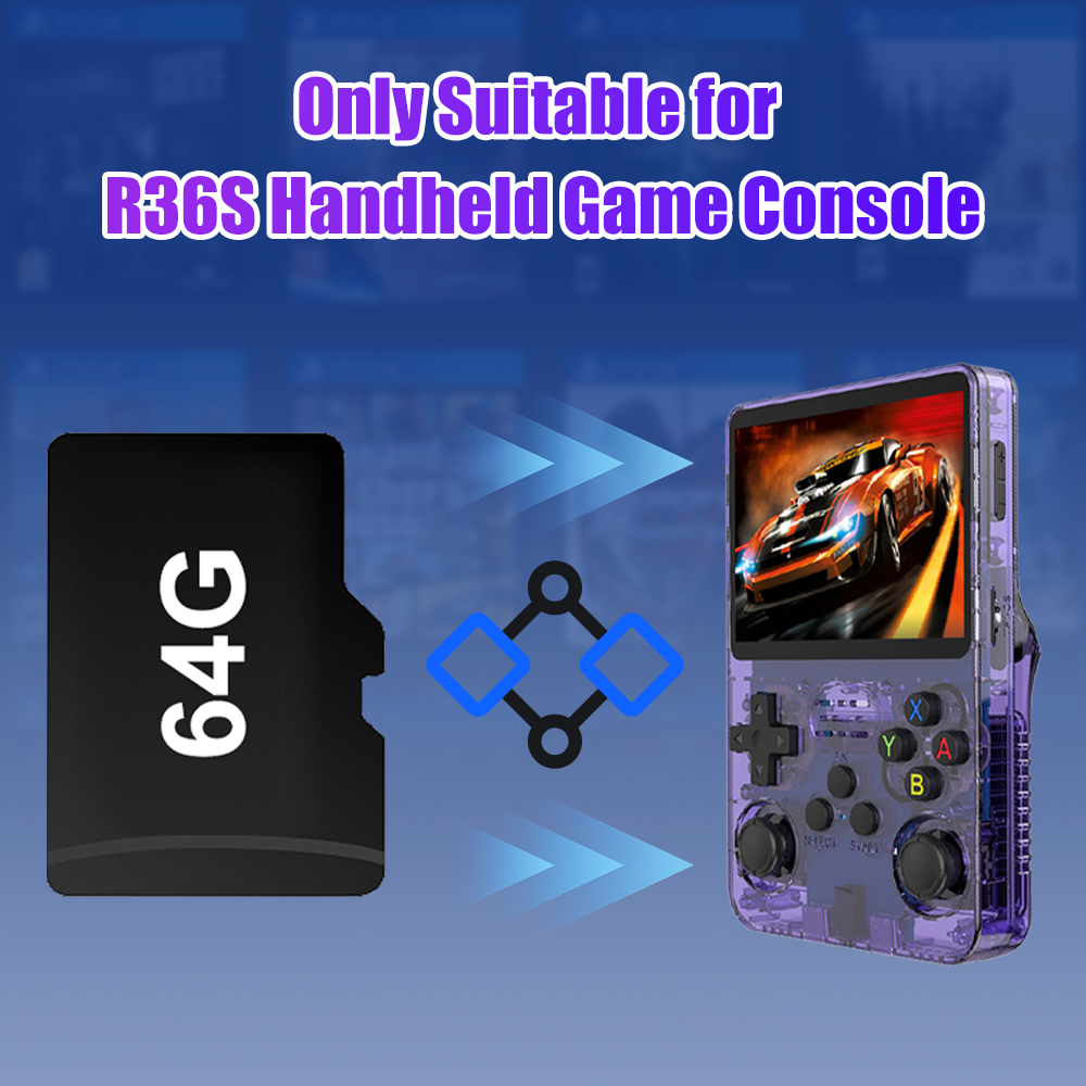 64G Game TF Card for R36S Vide - Retro Handheld Game Console R36S recension och pris