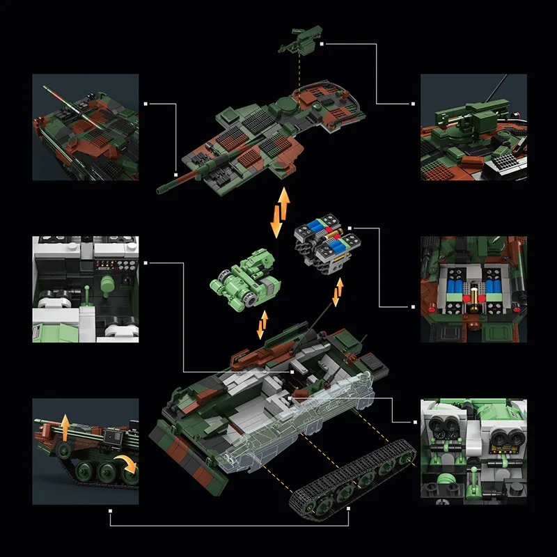 Swedish STRV103B Tank Military - Lego Compatible Military Tank recension och pris